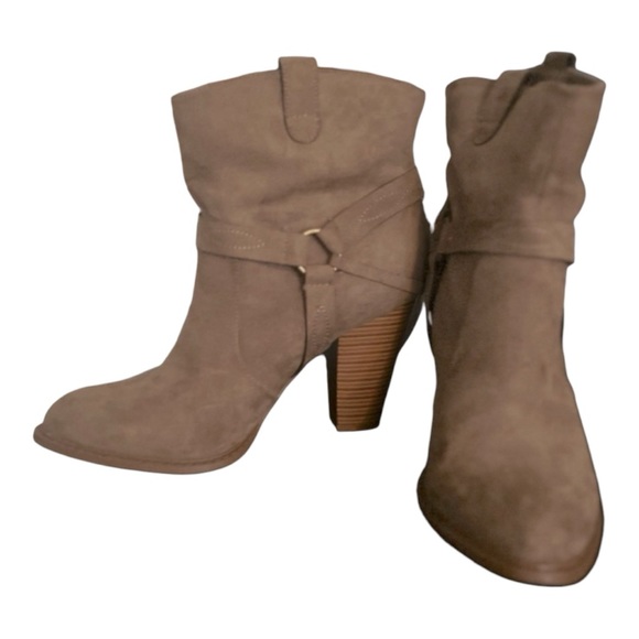 Shoes - Tan Suede Ankle Boots